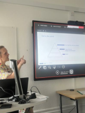 Zoe Trinder-Widdess presenting her talk